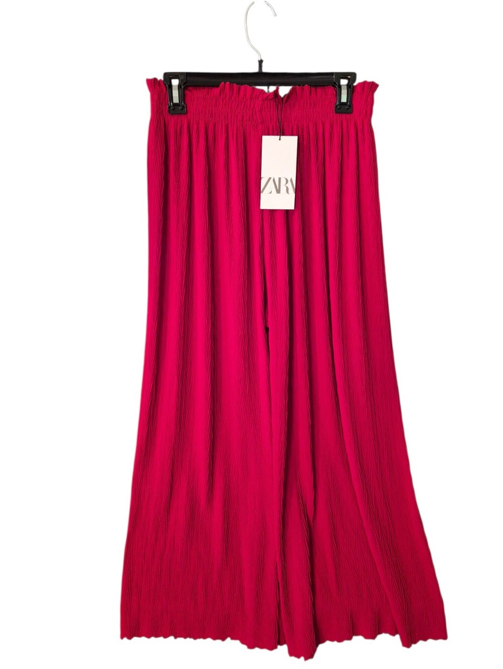 NWT Zara Deep Red Wide-Leg Palazzo Pants - M.                U51